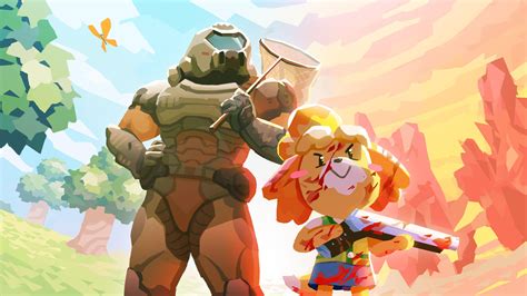 Doom Crossing: Eternal Horizons by birboverlord | Doomguy and Isabelle | Animal crossing, Doom ...