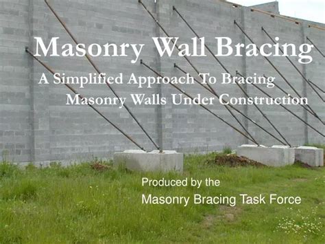 PPT - Masonry Wall Bracing A Simplified Approach To Bracing Masonry ...