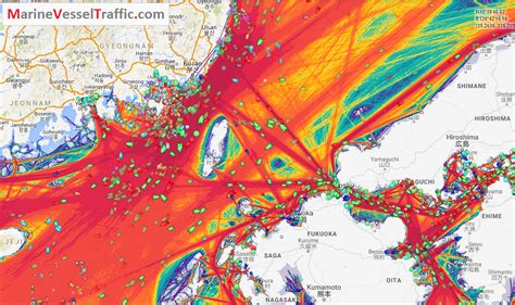 KOREA STRAIT SHIPS MARINE TRAFFIC LIVE MAP | ShipTraffic.net