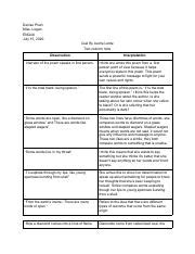 Coal by Audre Lorde analysis.pdf - Denise Phan Miss. Logan ENG4U July ...