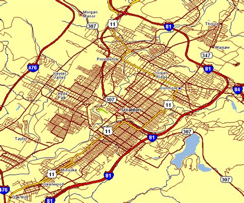 City Map of Scranton