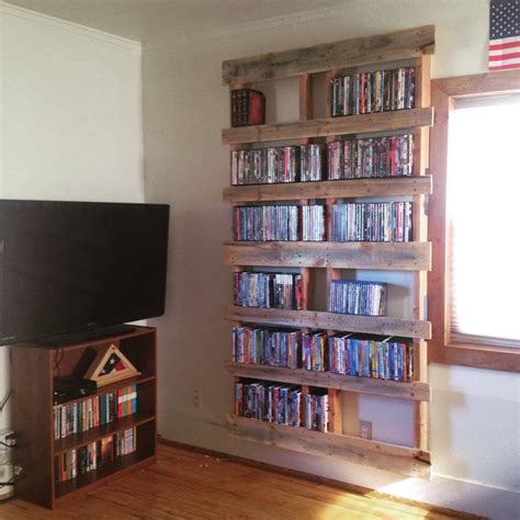 DIY Pallet DVD Shelf Dvd Shelves, Shelving, Shelf, Diy Pallet, Pallet ...