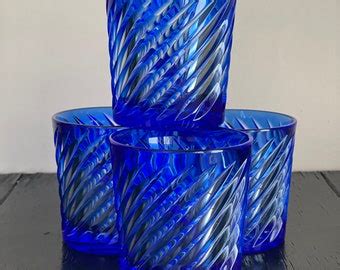 Cobalt Blue Glasses - Etsy