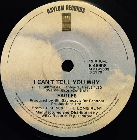 Eagles - I Can't Tell You Why (1979, Vinyl) | Discogs