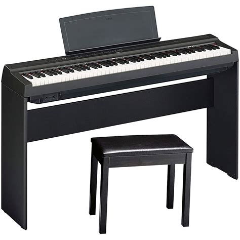 Yamaha P-125BLB Digital Piano with Wooden Stand and Bench Black | Musician's Friend