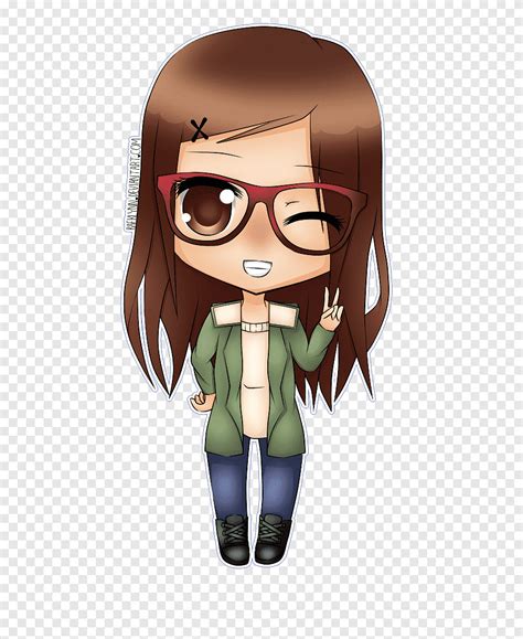 Chibi dibujo gafas anime, chibi, vaso, cara png | PNGEgg