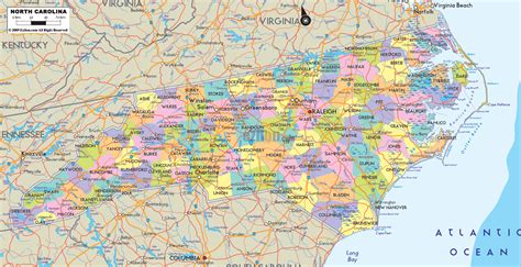 North Carolina Map - ToursMaps.com