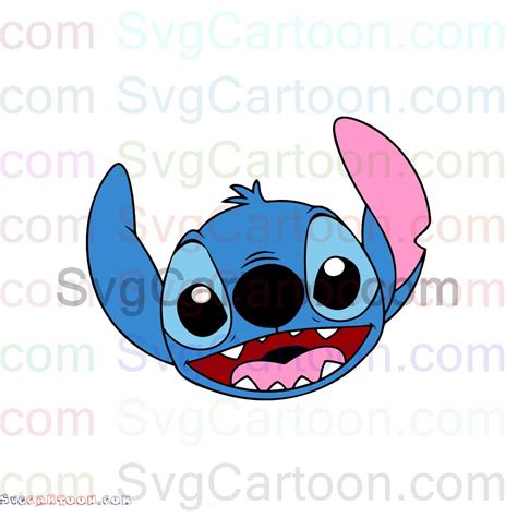 Stitch Face Smiling Lilo and Stitch svg dxf eps pdf png | Stitch drawing, Lilo and stitch quotes ...