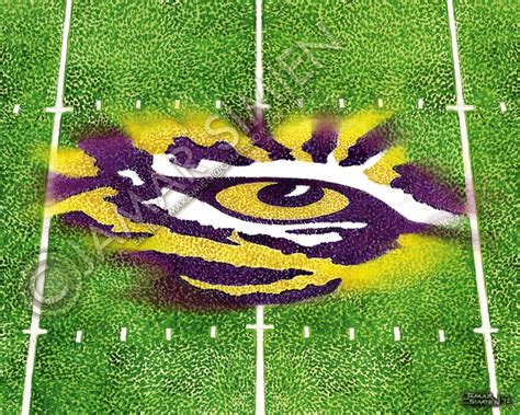 LSU Tiger Stadium football field Eye of the Tiger college | Etsy