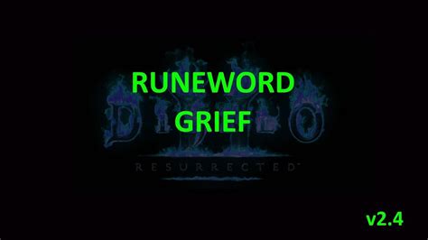 Diablo 2 Resurrected Runeword "Grief" on Phase Blade - 2 - YouTube