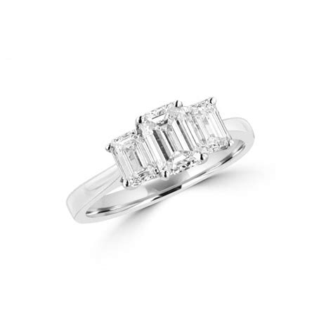 1.06ct Emerald Cut Diamond Three Stone Ring - Womens from Avanti of Ashbourne Ltd UK