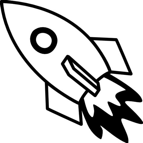 Space Ship Clip Art Black And White