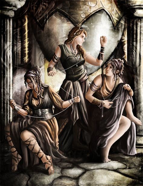 Moirai by Jay-R-Took on DeviantArt ~ The fates (Moirai): Clotho, the Spinner, Lachesis, the ...