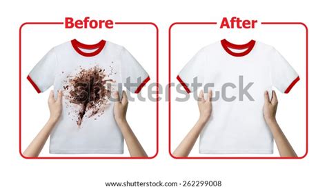 Stain Remover Experiment Before After Washing Stock Photo (Edit Now ...