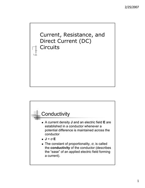 Resistors, Current Density, and Power