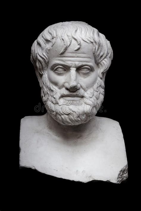 Aristotle on Black. Greek Philosopher Aristotle Sculpture Isolated on ...