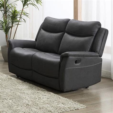 Arizona Fabric 2 Seater Electric Recliner Sofa In Slate | Furniture in Fashion