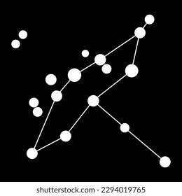 Cygnus Constellation Map Vector Illustration Stock Vector (Royalty Free) 2294019765 | Shutterstock