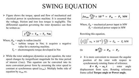 Swing equation