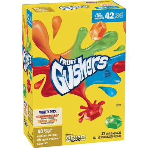 Fruit Gushers Variety Pack, Strawberry Splash and Tropical (42 ct.) A1 - Walmart.com - Walmart.com