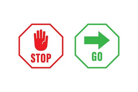 Stop and go sign icon vector design 9940787 Vector Art at Vecteezy