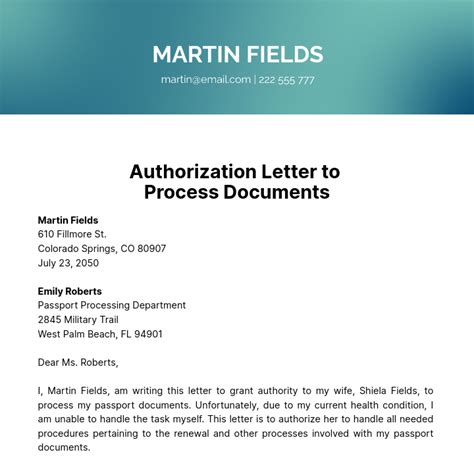 FREE Authorization Letter Templates & Examples - Edit Online & Download ...