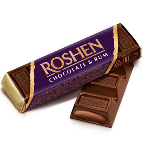 Roshen Milk Chocolate Bar with Rum Filling, 1.37 oz / 43 g for Sale | $1.29 - Buy Online at ...