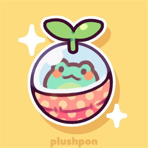 plushpon | Frog art, Frog drawing, Cute kawaii drawings