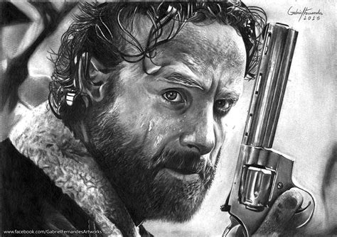 Drawing realistic Rick Grimes by Gabriel Fernandes | Drawings, Grimes, Rick grimes