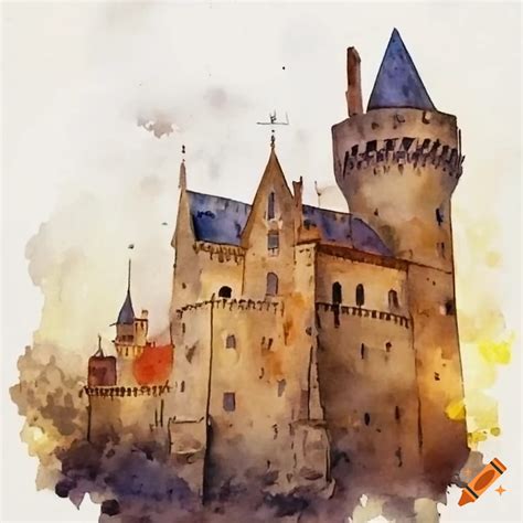 Medieval castle artwork on Craiyon