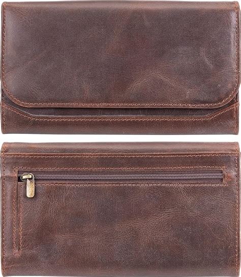 Amazon.com: Moonster Leather Wallets for Women, Handmade Womens Leather Wallet Brown, Genuine ...