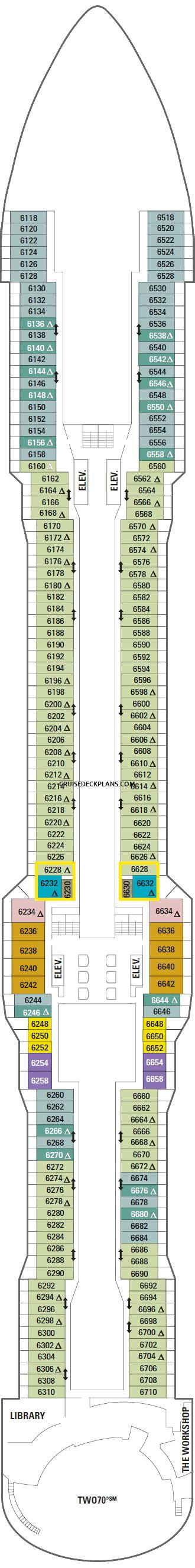 Quantum of the Seas Deck 6 Deck Plan Tour