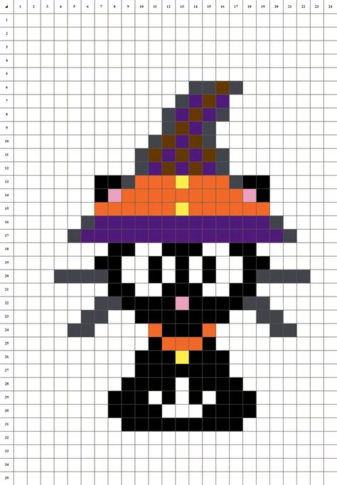 Chat d'Halloween • Pixel Art