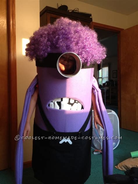 Coolest Homemade Purple Evil Minion Costume from Despicable Me