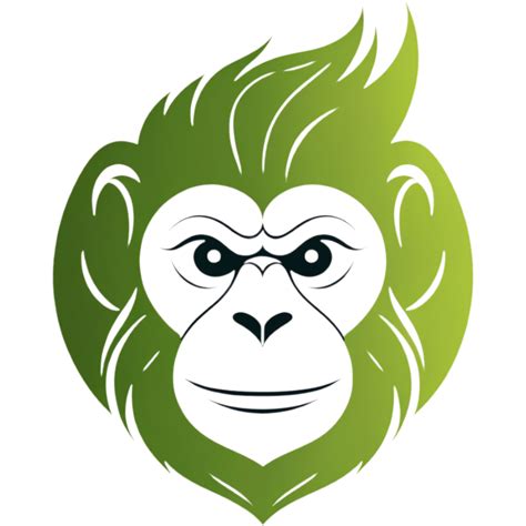 Monkey logo design. AI Generative 32477143 PNG