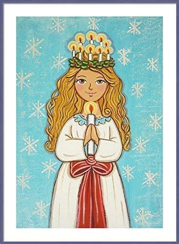 Amazon.com: Saint Lucy print St Lucy print Santa Lucia print God Jul St ...