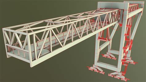 Port Container Crane - Green 3D Model by PBR Cool