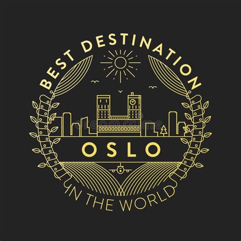 Oslo City Skyline Silhouette Vector Logo Illustration Stock Vector ...