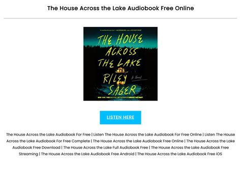 The House Across the Lake Audiobook Free Online by NanaeaTeresia - Issuu