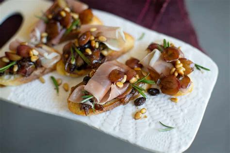 Roasted Grape Agrodolce Sauce Crostini Recipe — Salt & Wind Travel