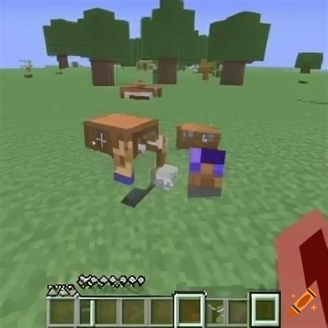 Screenshot of gameplay in minecraft pe on Craiyon