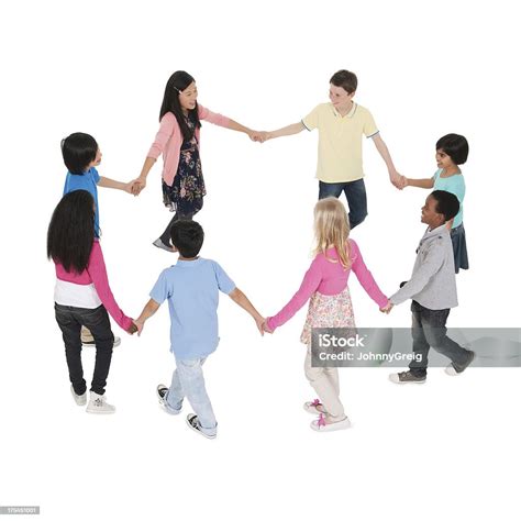 Children Holding Hands In A Circle Stock Photo & More Pictures of 10-11 ...