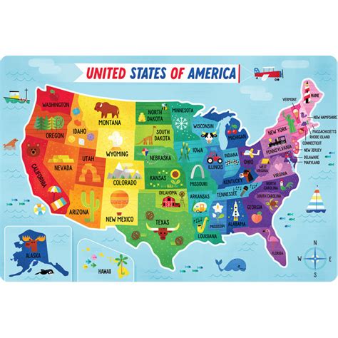 Little Buffalo Map of the USA Jigsaw Puzzle - Kids Puzzles: Ages 4+