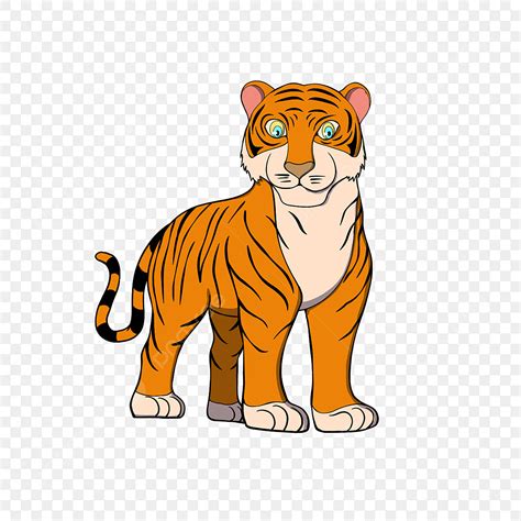 Cartoon Tiger Face Drawing Clipart