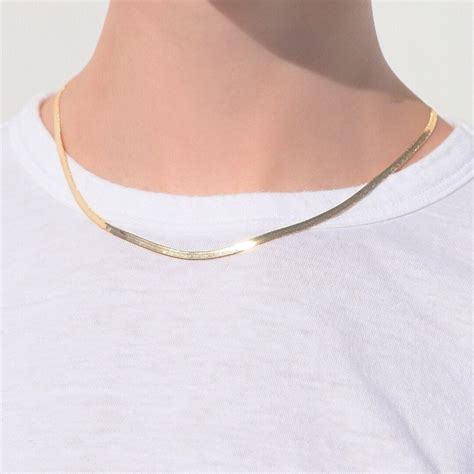 Gold Necklaces for Women Herringbone Necklace Layered Necklace - Etsy