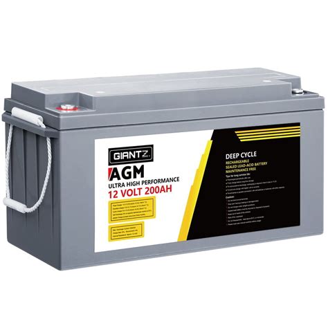 Giantz 200AH Deep Cycle AGM Battery - Major 4x4