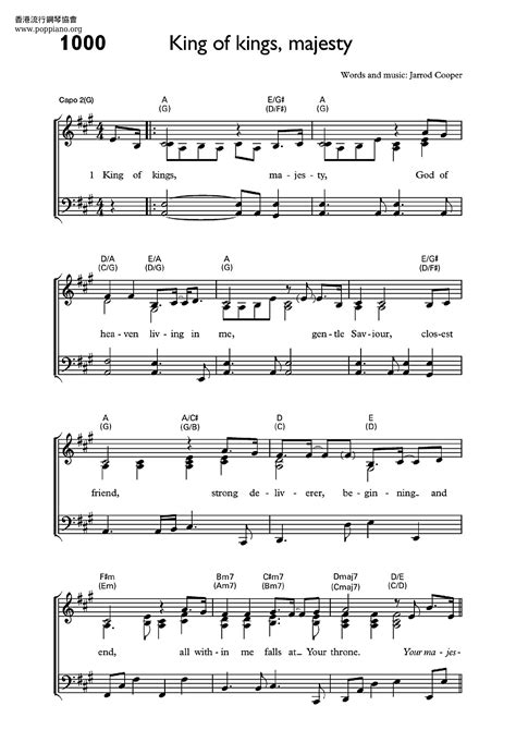 Hymn-King Of Kings, Majesty Sheet Music pdf, - Free Score Download ★