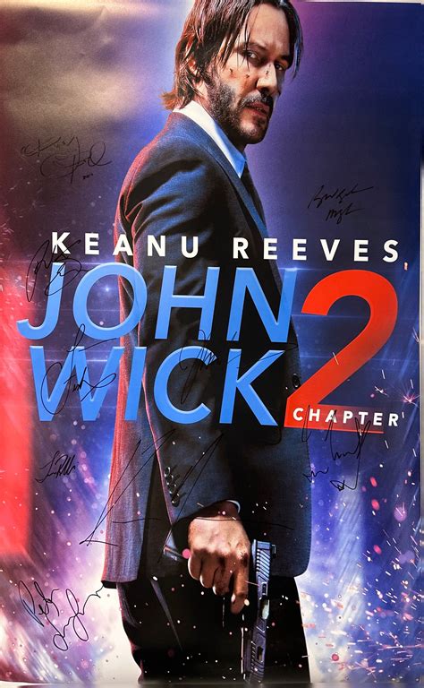 Autograph Signed John Wick 2 Poster COA - Etsy