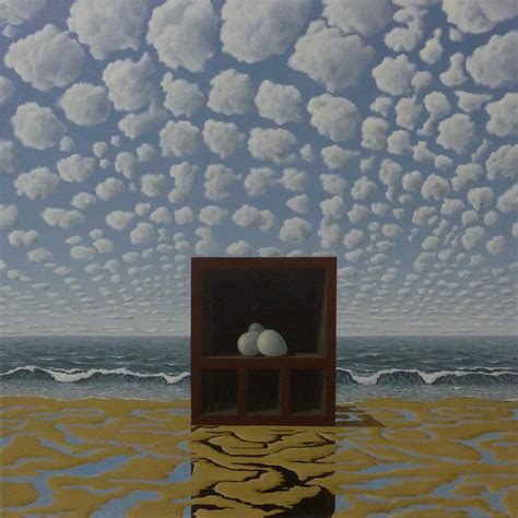 Anna Geerdes - Seascape II - original oil artwork, surreal ideographic imagery, modern painting ...