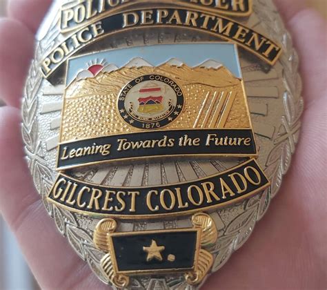 Gilcrest Police Badge Colorado Police Officer Badge - Etsy